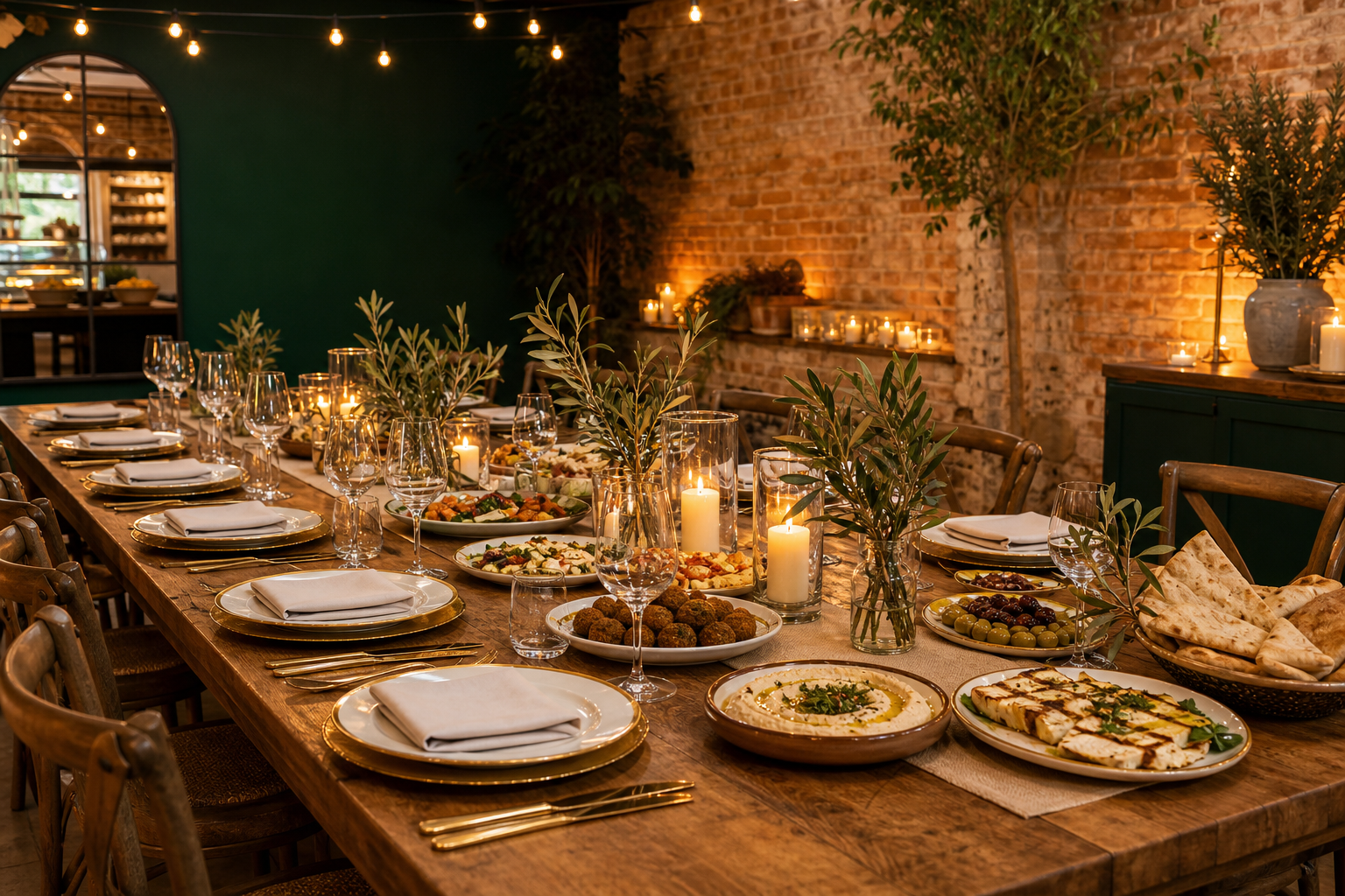 Private dining and event venue at The Olive Cafe & Bakery Palmers Green — birthday parties, corporate events and halal catering for up to 120 guests